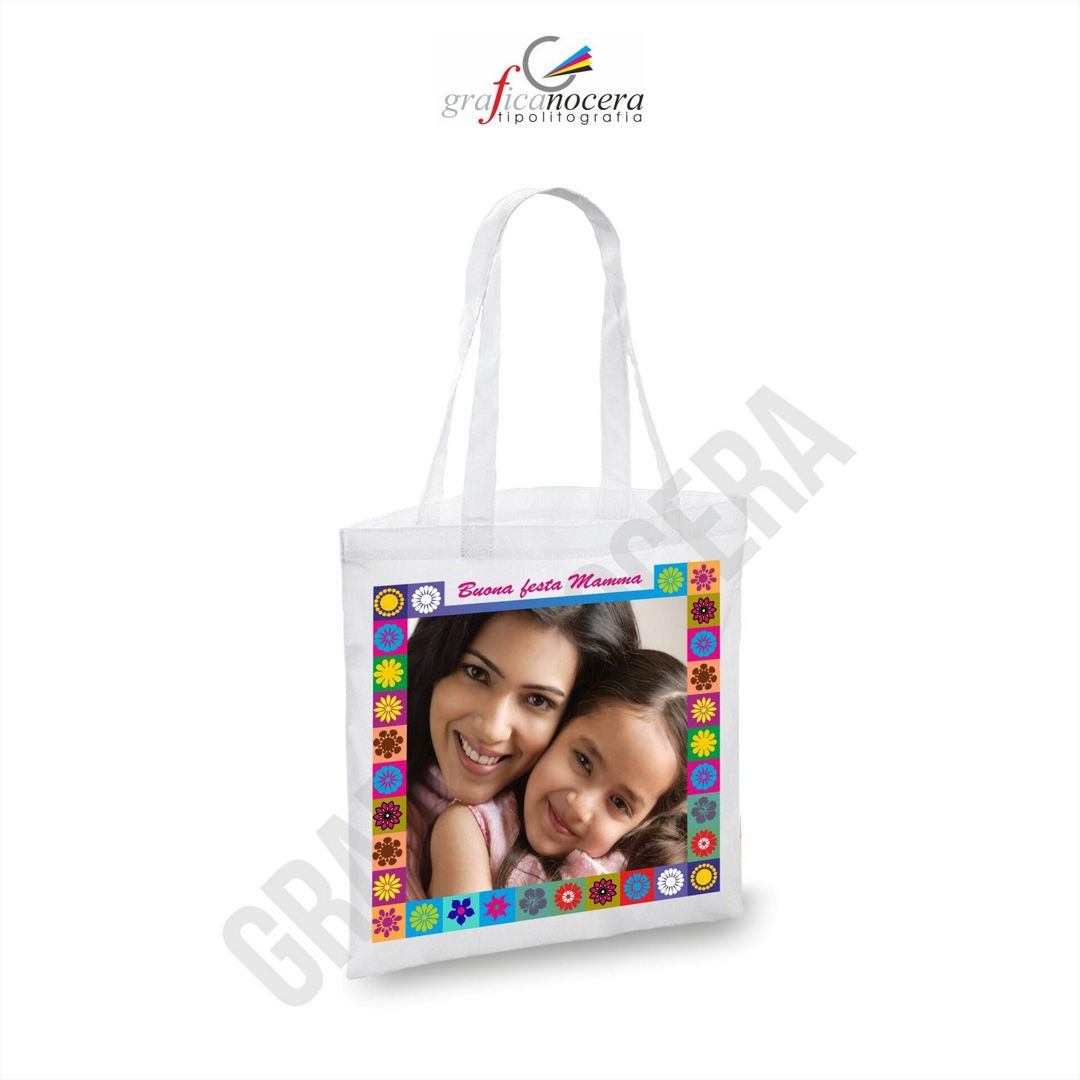 Borsa BAG Festa della Mamma con Foto Personalizzata shopper spesa idea regalo