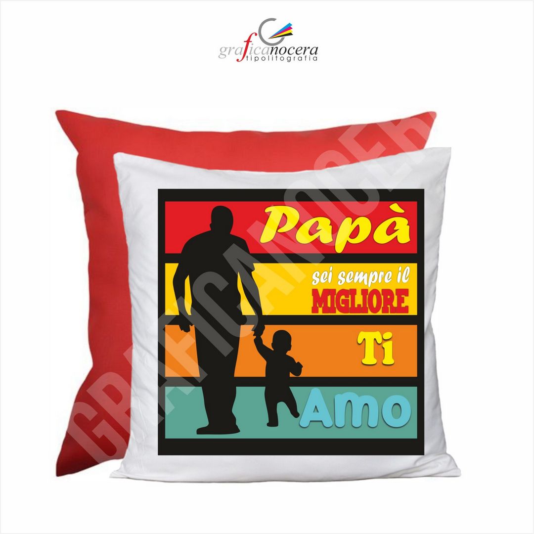 Cuscino Quadrato Festa del Papà Sei il Migliore Papà Ti Amo idea regalo