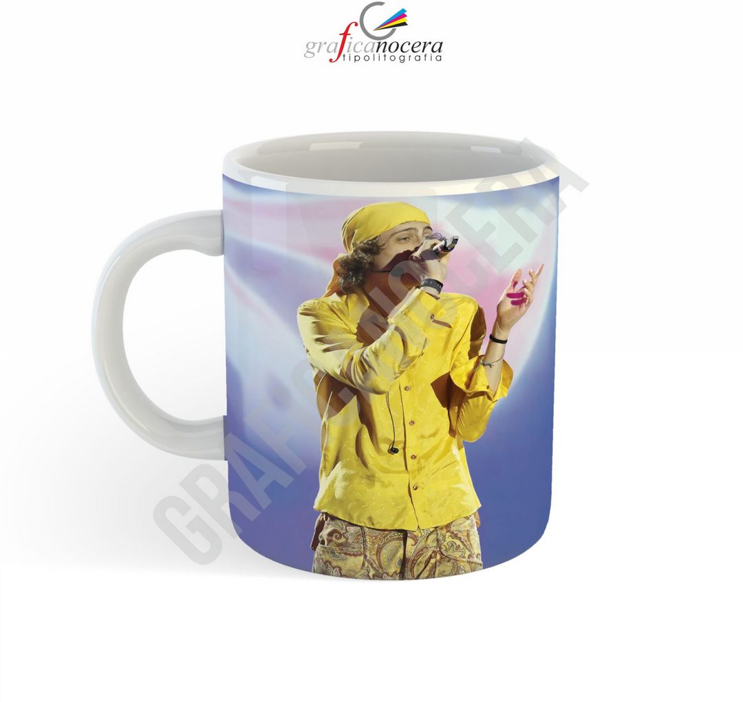 Tazza Sangiovanni cantante amici idolo alta qualità cucina lavabile idea regalo