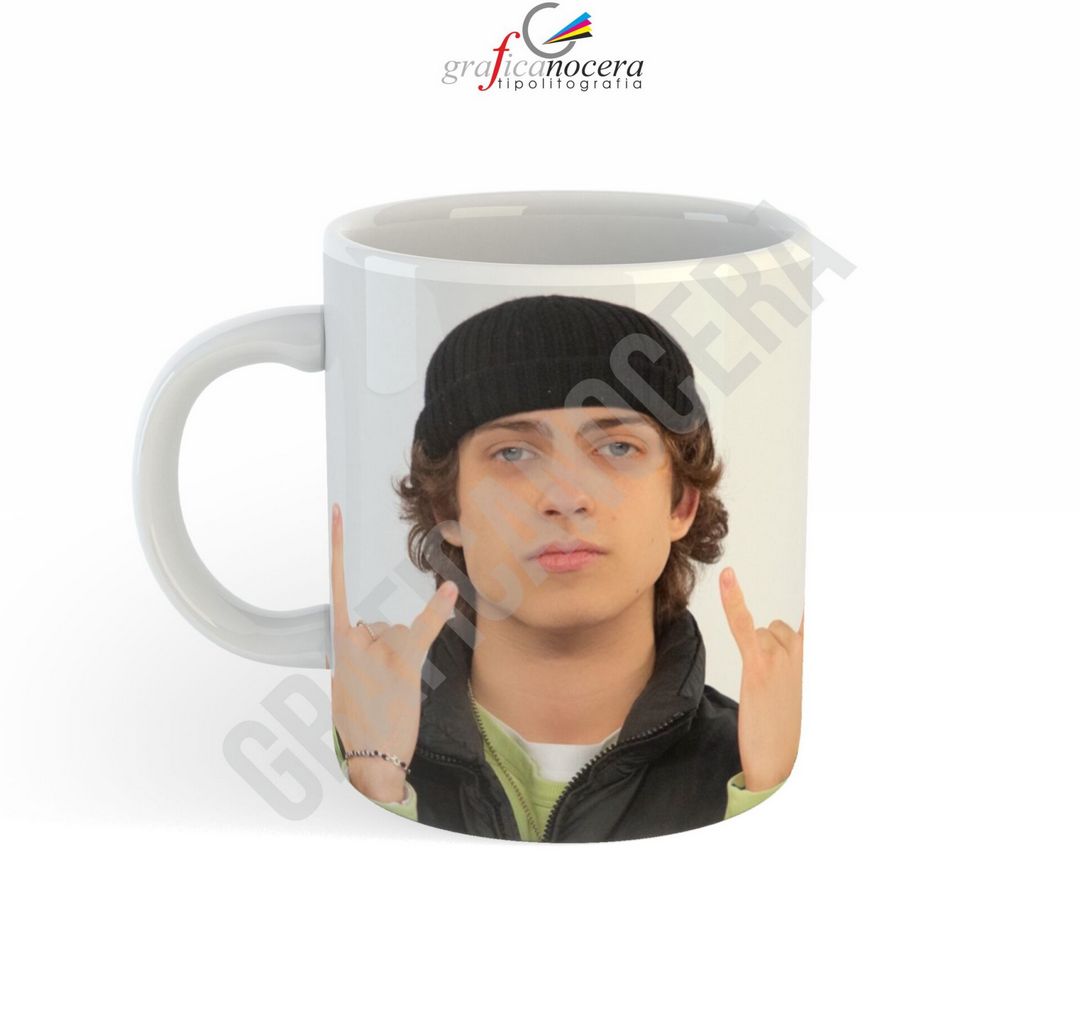 Tazza Sangiovanni cantante amici idolo alta qualità cucina lavabile idea regalo