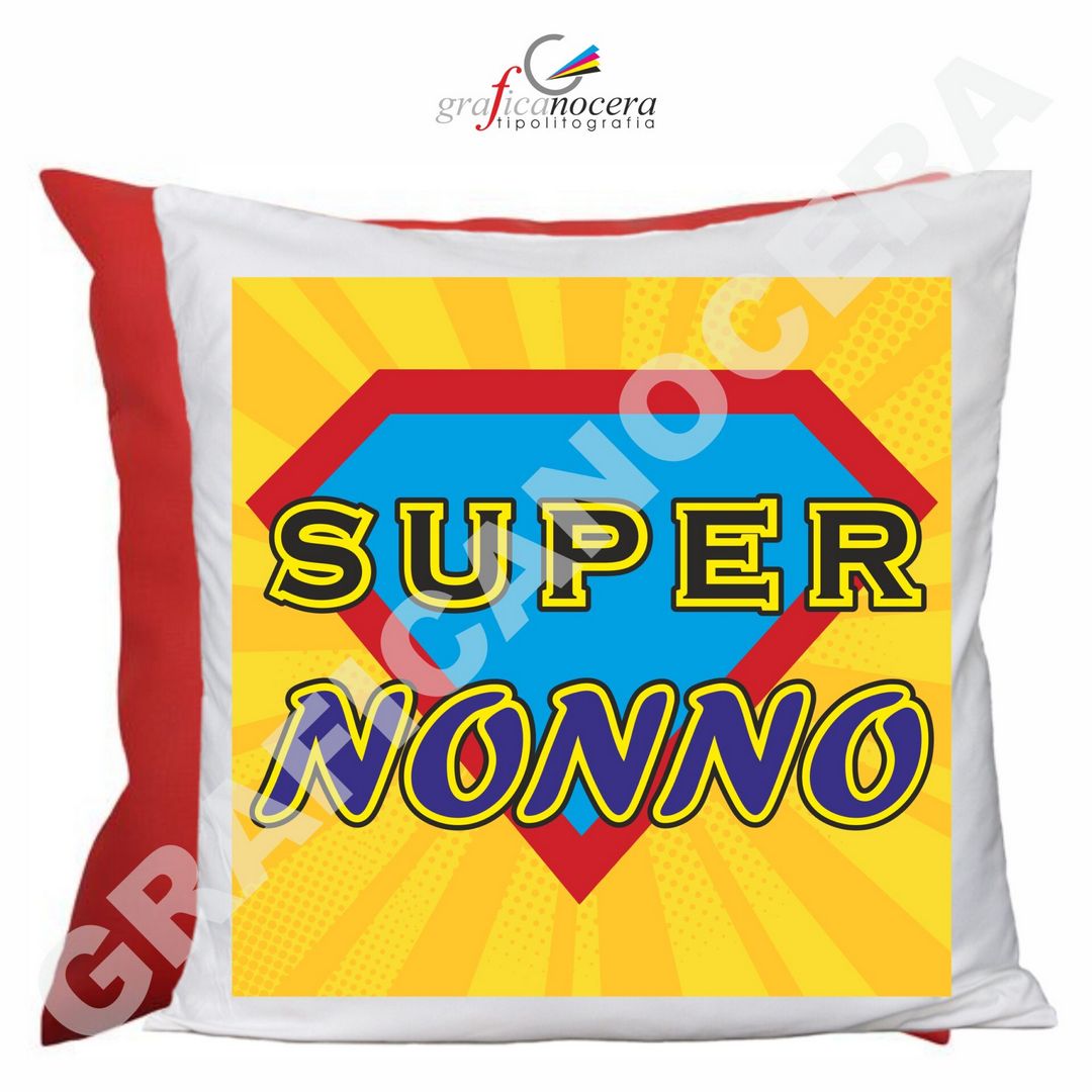 FESTA DEI NONNI Cuscino Quadrato Super Nonno idea regalo