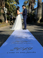 Tappeto 19 in Feltro varie misure Matrimonio personalizzato con Iniziali, Date e Frasi