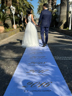 Tappeto 19 in Feltro varie misure Matrimonio personalizzato con Iniziali, Date e Frasi