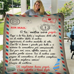 Festa del Papà Plaid in pile A te nostro caro Papà dedica lettera idea regalo