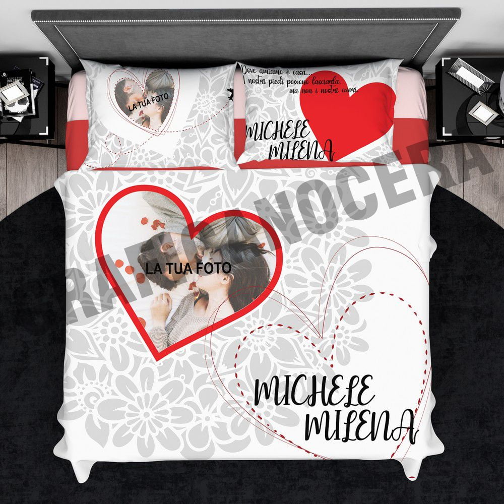 Plaid personalizzato con Foto Frase Immagini fidanzati coperta in pile coppia ricorrenza idea regalo