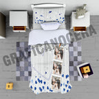 Plaid personalizzato con Foto Frase Immagini fidanzati coperta in pile coppia ricorrenza idea regalo