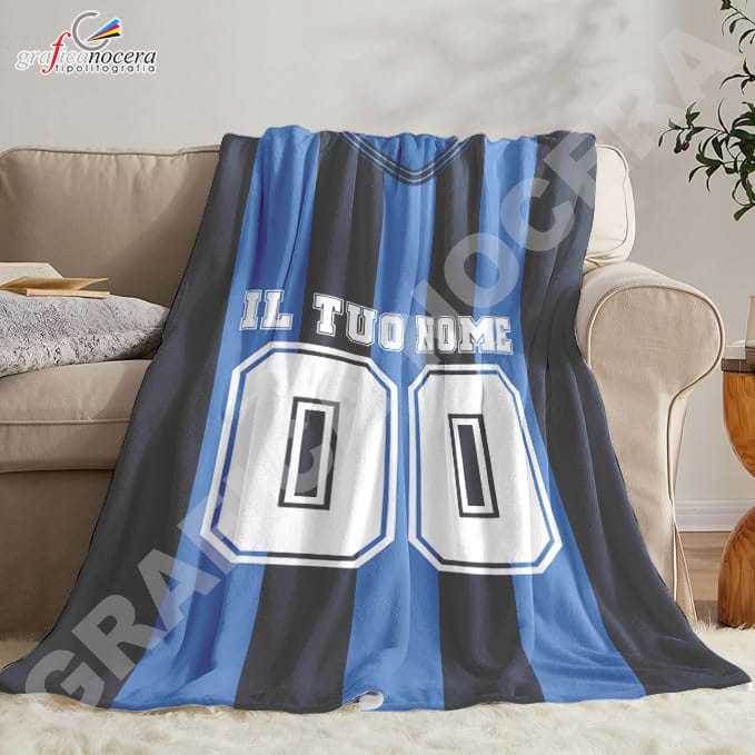 Plaid in pile Atalanta Personalizzato con Nome e Numero
