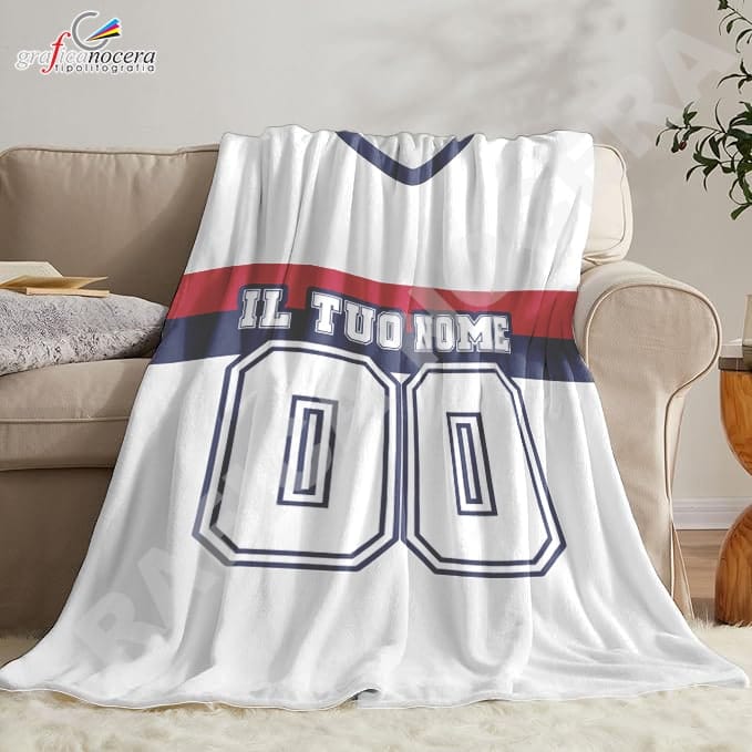 Plaid in pile Bologna Personalizzato con Nome e Numero