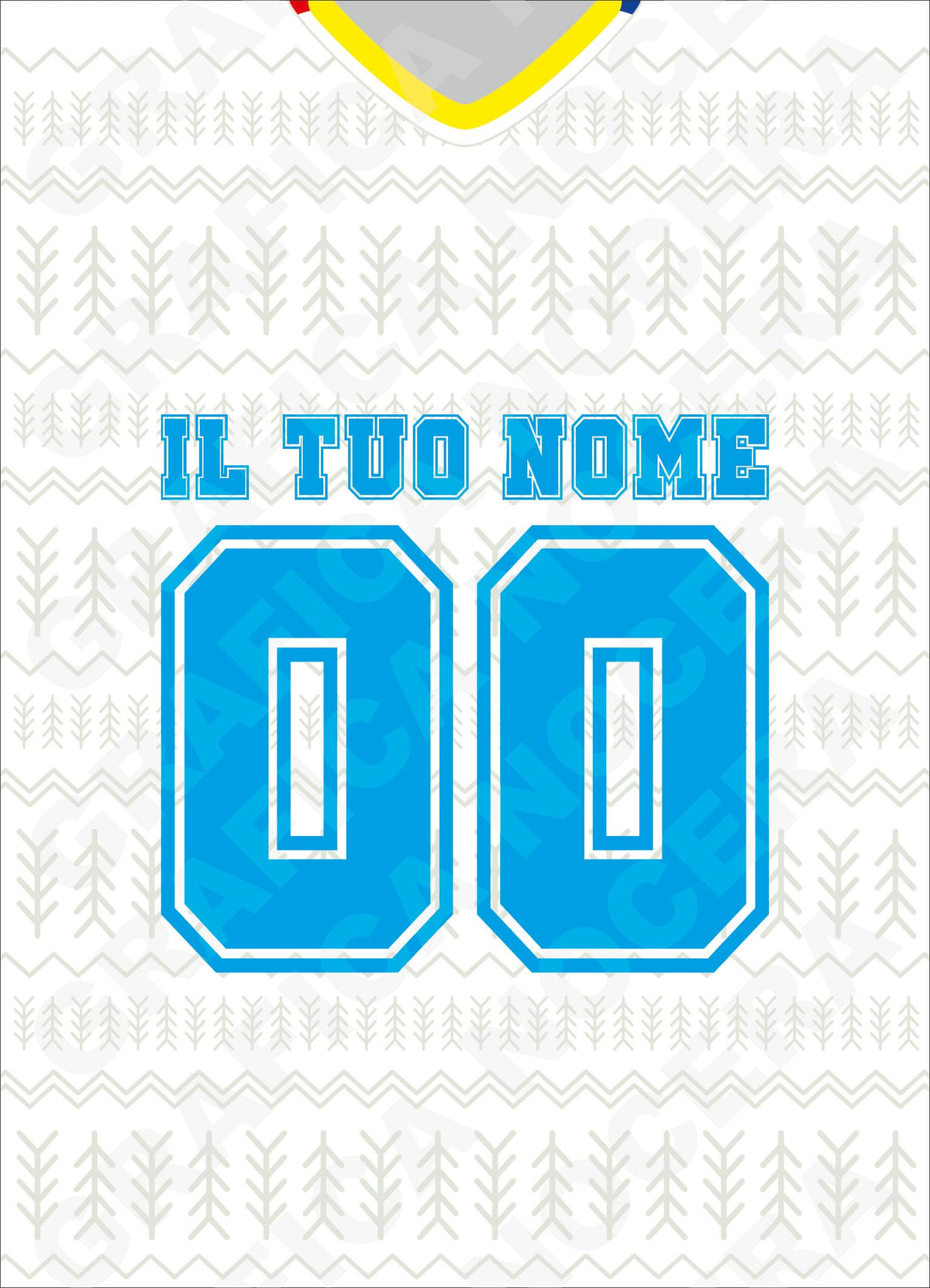 Plaid in pile Cagliari Personalizzato con Nome e Numero