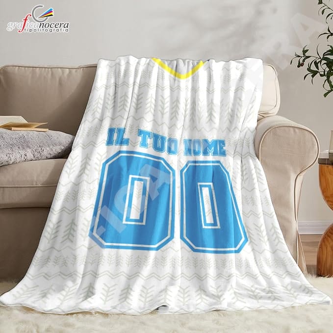 Plaid in pile Cagliari Personalizzato con Nome e Numero