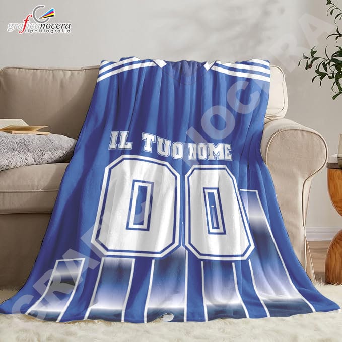 Plaid in pile Como Personalizzato con Nome e Numero