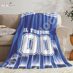 Plaid in pile Como Personalizzato con Nome e Numero