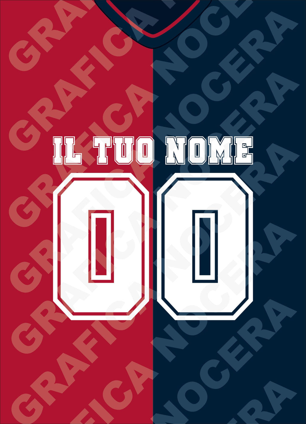 Plaid in pile Genoa Personalizzato con Nome e Numero