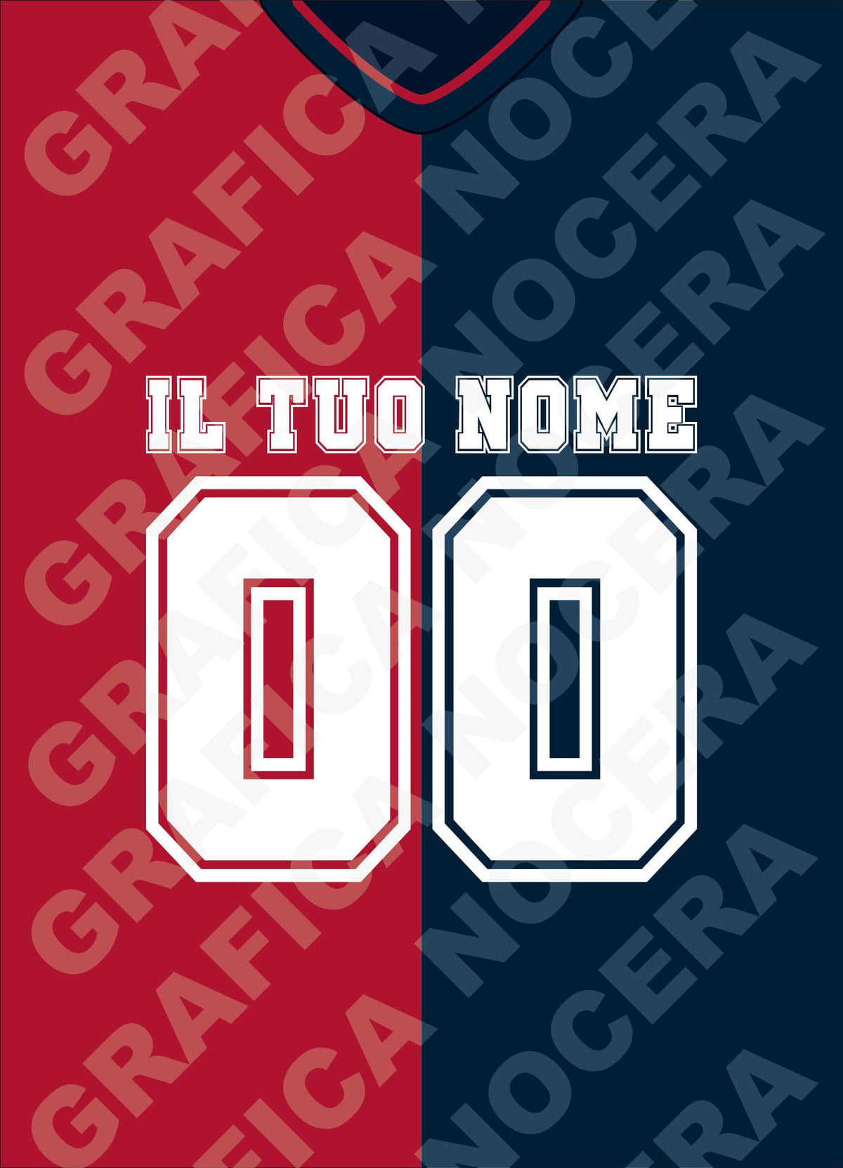 Plaid in pile Genoa Personalizzato con Nome e Numero