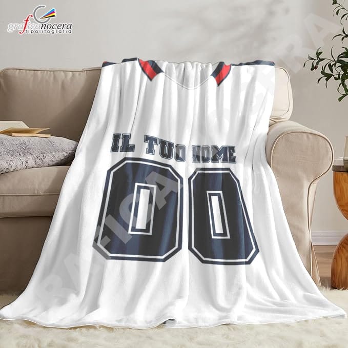 Plaid in pile Genoa Personalizzato con Nome e Numero