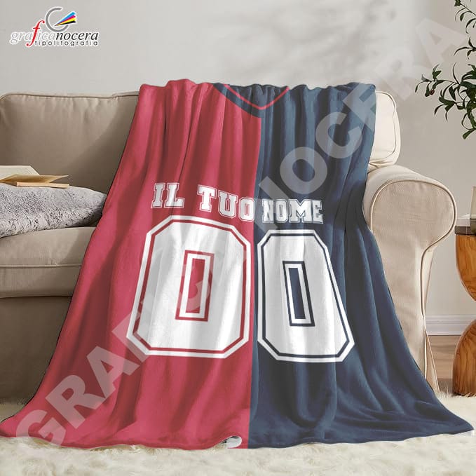 Plaid in pile Genoa Personalizzato con Nome e Numero