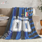 Plaid in pile Inter Personalizzato con Nome e Numero