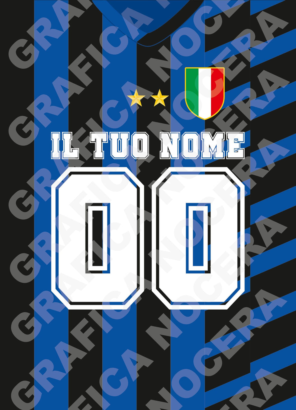 Plaid in pile Inter Personalizzato con Nome e Numero