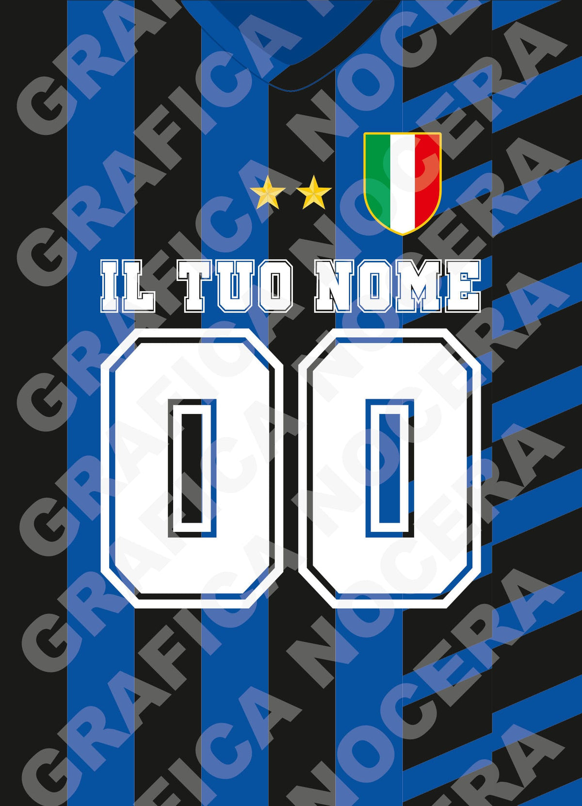 Plaid in pile Inter Personalizzato con Nome e Numero
