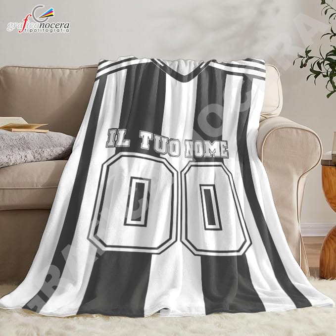 Plaid in pile Juventus Personalizzato con Nome e Numero