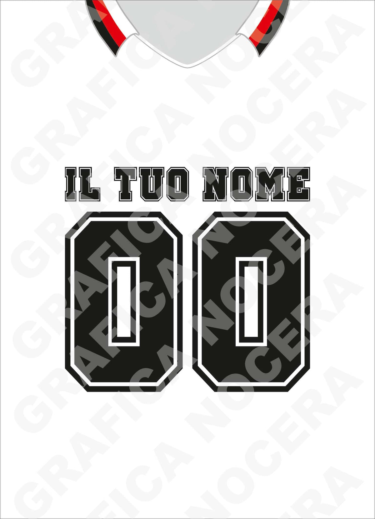 Plaid in pile Milan Personalizzato con Nome e Numero