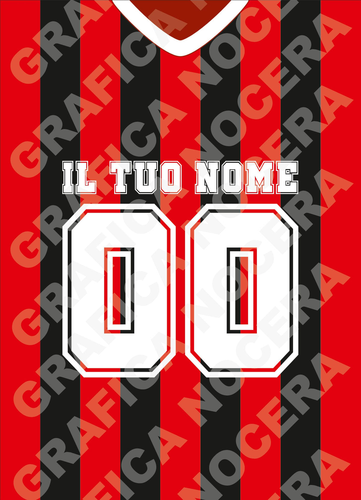 Plaid in pile Milan Personalizzato con Nome e Numero