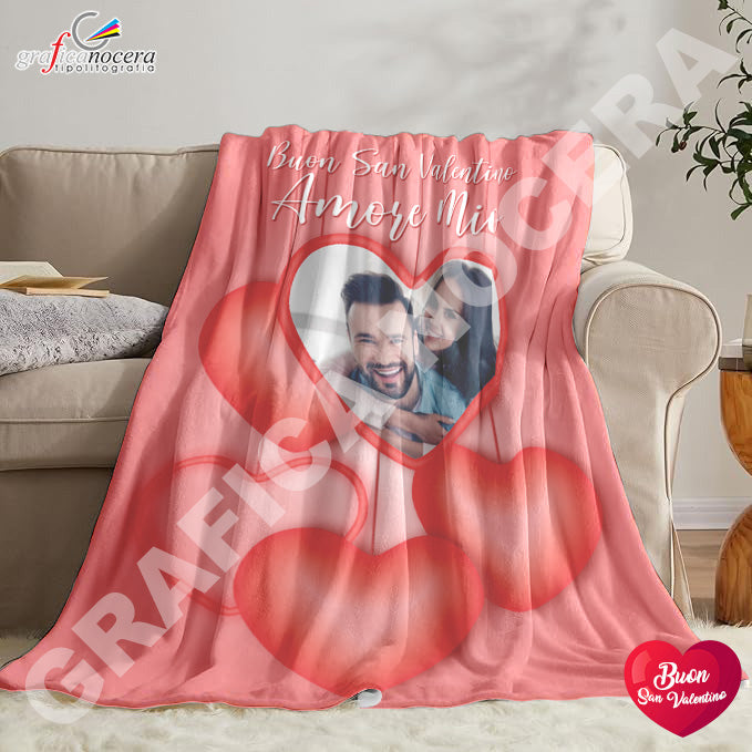 Plaid personalizzato con Foto coperta in pile idea regalo