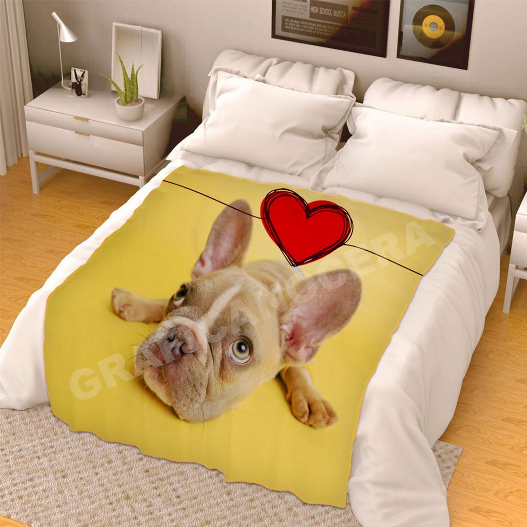 Plaid personalizzato con la Foto del Tuo Cane idea regalo