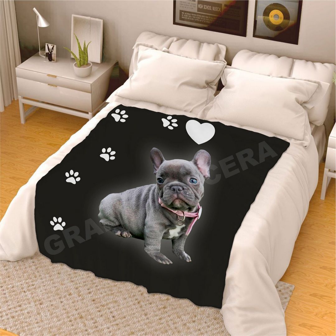 Plaid personalizzato con la Foto del Tuo Cane idea regalo