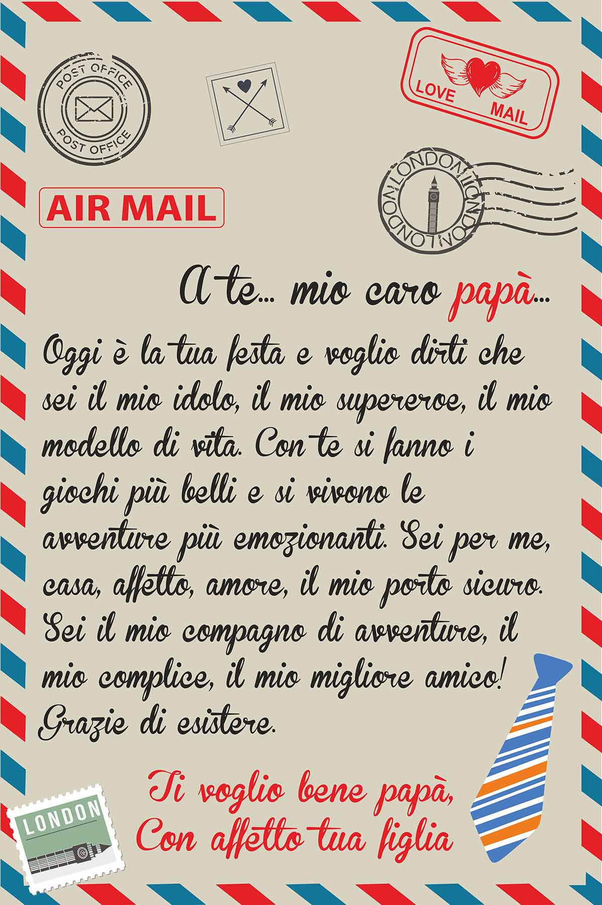 Festa del Papà Plaid in pile A te nostro caro Papà dedica lettera idea regalo