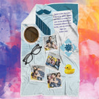 Festa del Papà Plaid in pile varie misure con FOTO PERSONALIZZATA Idea Regalo