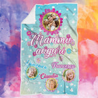 Festa della Mamma Plaid in Pile varie misure con FOTO PERSONALIZZATA Tanti Auguri Mamma Idea Regalo