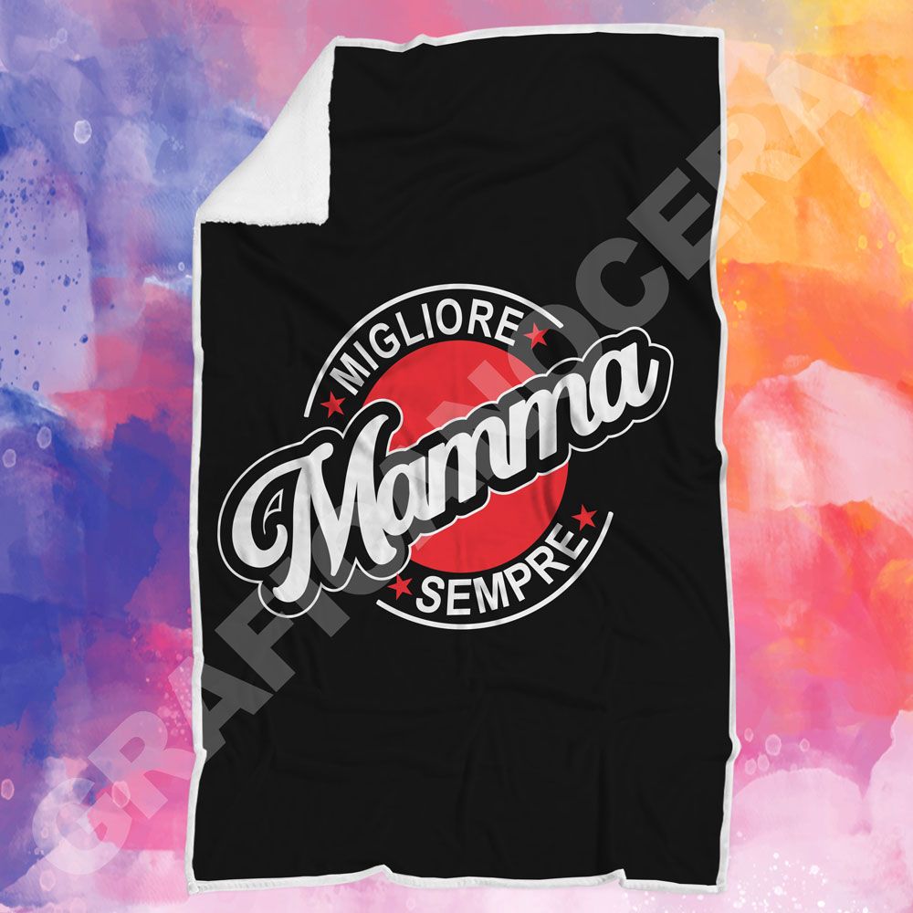 Festa della Mamma Plaid in Pile varie misure Migliore Mamma Idea Regalo