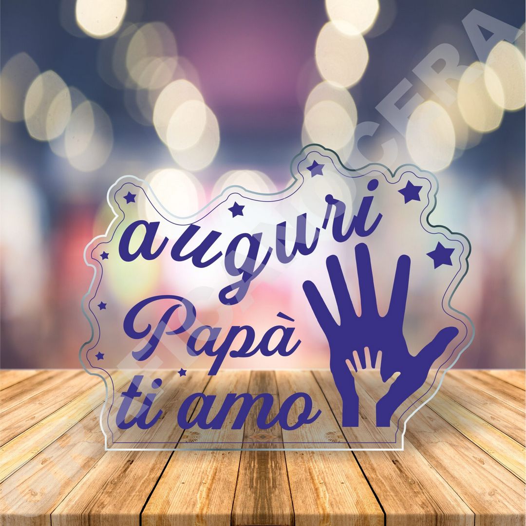 Festa del Papà Targhetta in plexiglass Auguri Papà