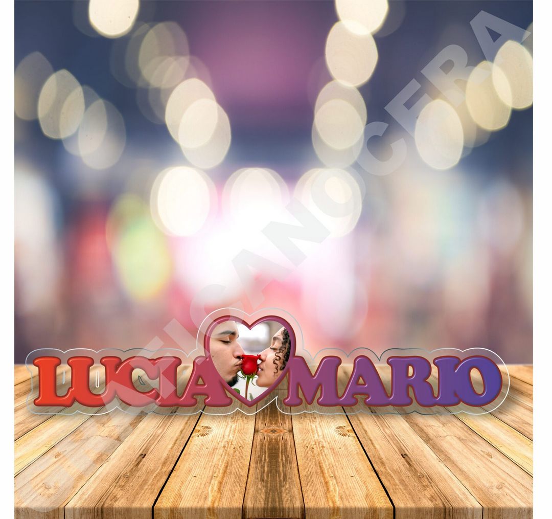 Plexiglass personalizzato con FOTO e NOMI