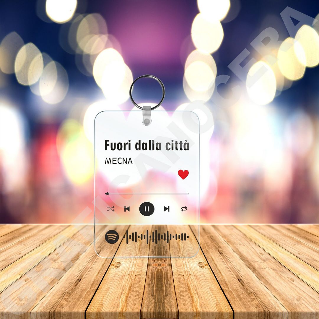 Portachiavi in Plexiglass con il Tuo Spotify Codice idea regalo