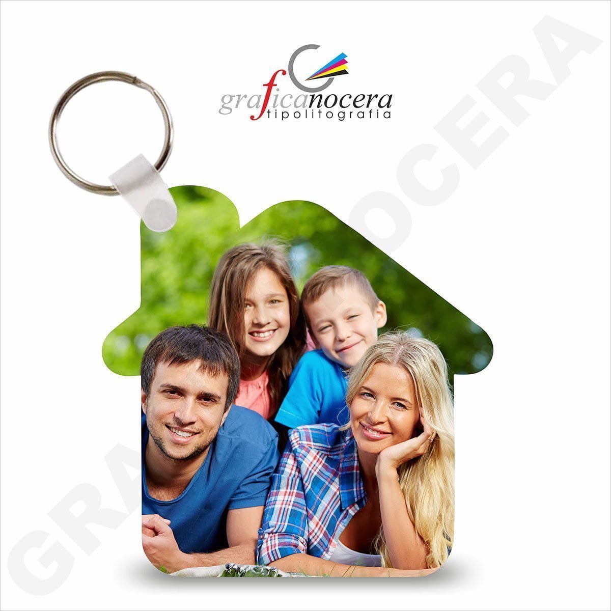 Portachiavi a forma di casa con Foto Personalizzata