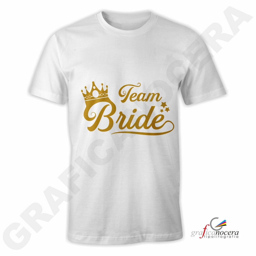T-Shirt TEAM BRIDE addio al Nubilato Matrimonio divertente amiche della sposa
