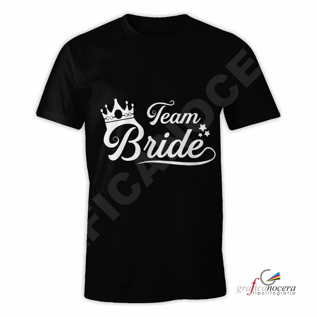T-Shirt TEAM BRIDE addio al Nubilato Matrimonio divertente amiche della sposa