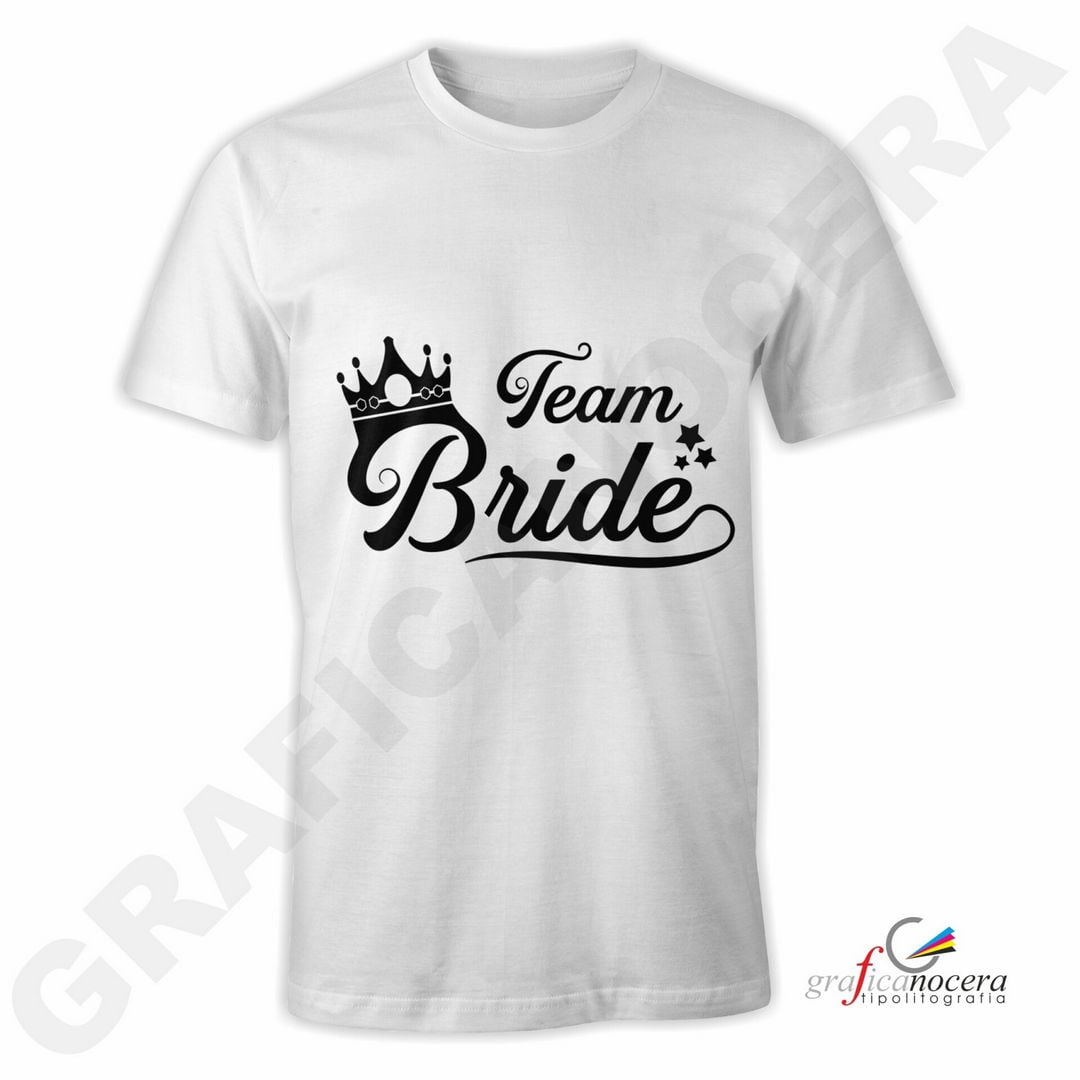 T-Shirt TEAM BRIDE addio al Nubilato Matrimonio divertente amiche della sposa