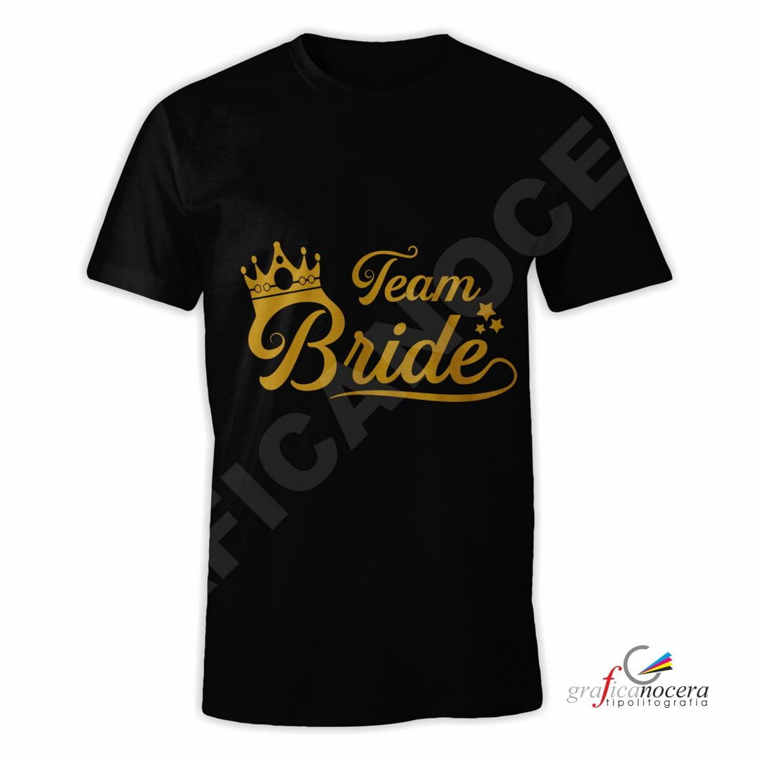 T-Shirt TEAM BRIDE addio al Nubilato Matrimonio divertente amiche della sposa