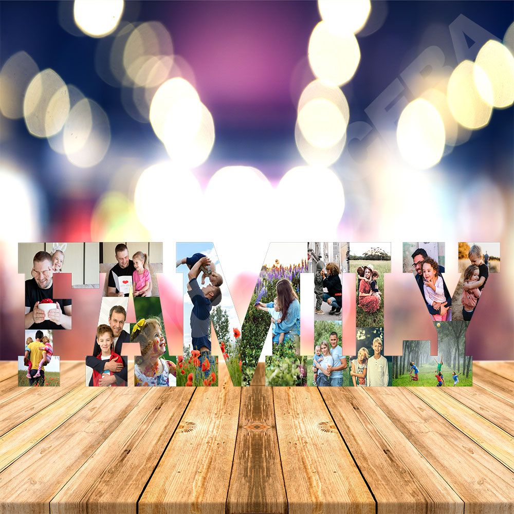Festa della Mamma Scritta in Plexiglass 30cm FAMILY idea regalo