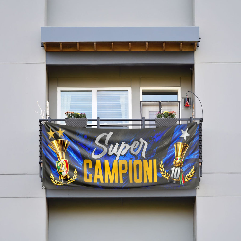 Banner Striscione in PVC Nerazzurri Campioni d'Italia 2025/2026 - 09