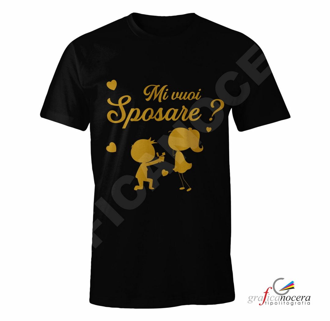 T-Shirt Mi Vuoi Sposare sorpresa proposta di matrimonio idea simpatica amore