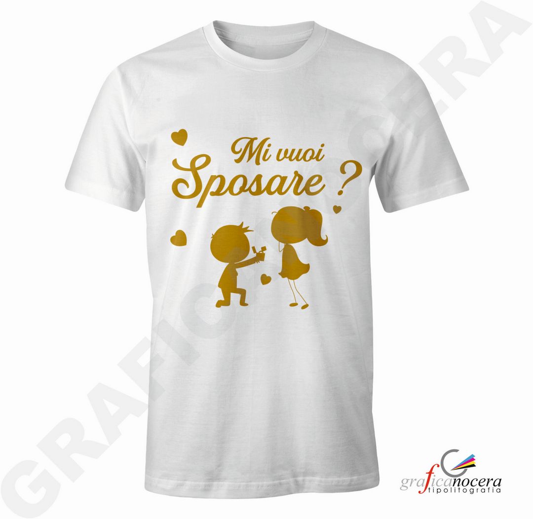 T-Shirt Mi Vuoi Sposare sorpresa proposta di matrimonio idea simpatica amore