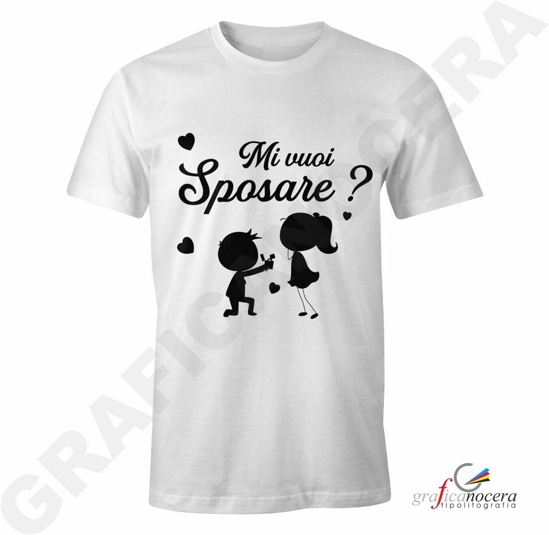T-Shirt Mi Vuoi Sposare sorpresa proposta di matrimonio idea simpatica amore