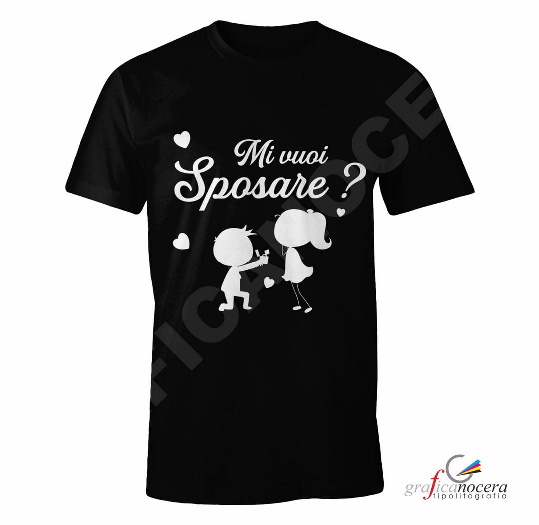 T-Shirt Mi Vuoi Sposare sorpresa proposta di matrimonio idea simpatica amore