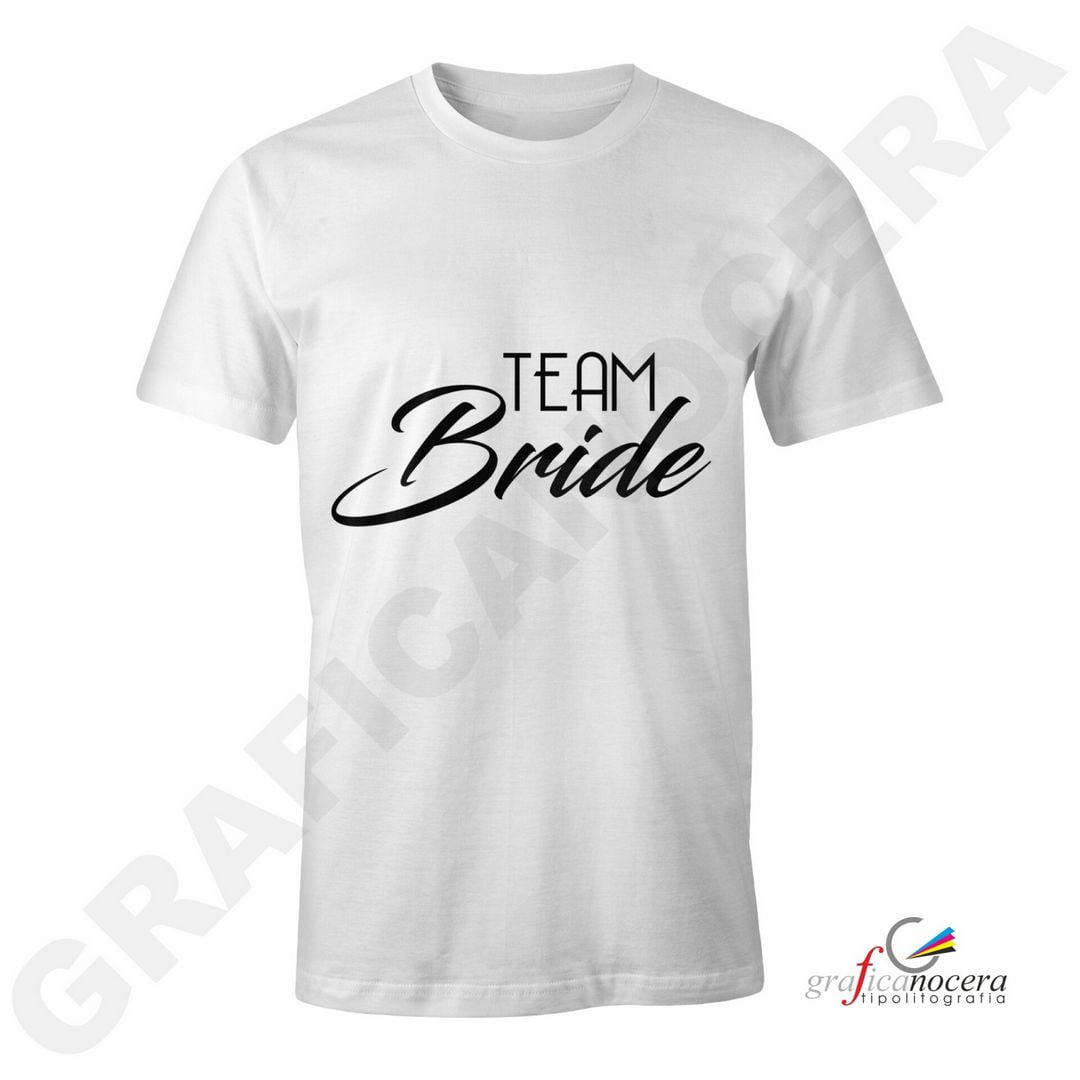 T-Shirt TEAM BRIDE mod. 2 addio al Nubilato Matrimonio divertente amiche della sposa