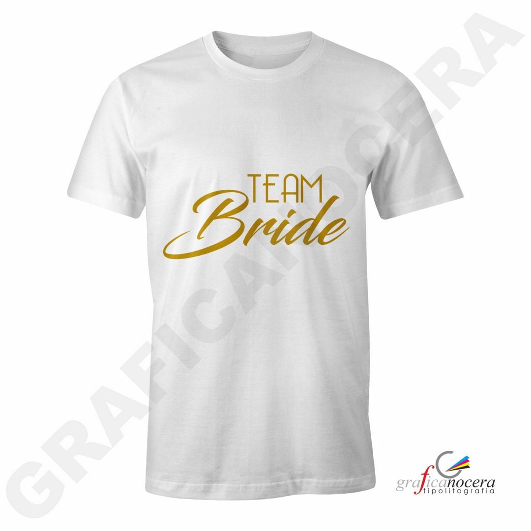 T-Shirt TEAM BRIDE mod. 2 addio al Nubilato Matrimonio divertente amiche della sposa