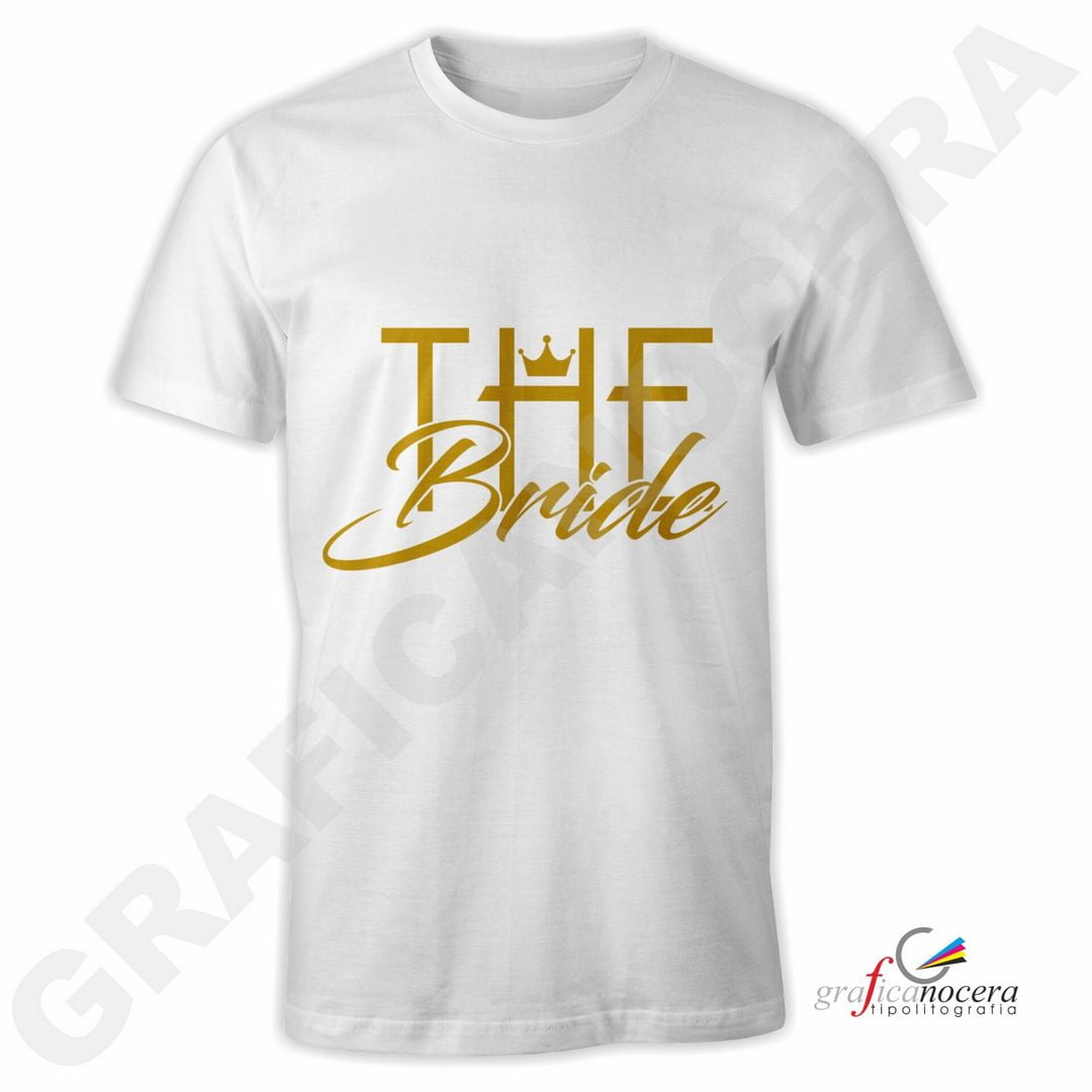 T-Shirt THE BRIDE mod. 3 addio al Nubilato Matrimonio divertente futura sposa party